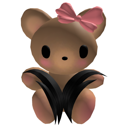 Hair Hugger Bear In Black Roblox item