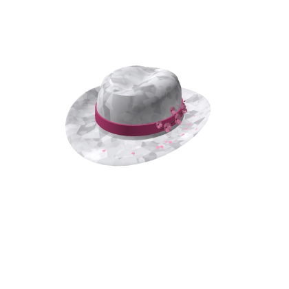 white Sakura Fedora