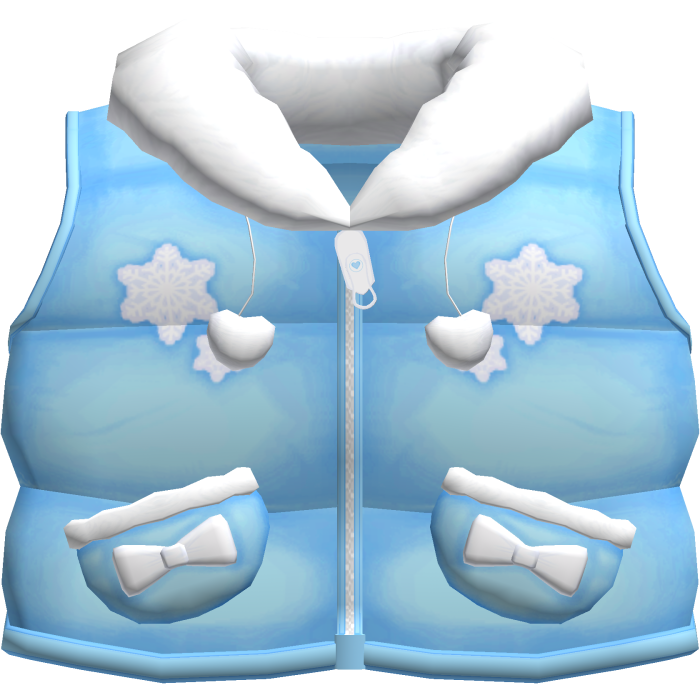 Cute Cozy Winter Puffer Vest in Blue
