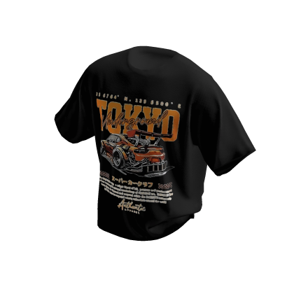 Tokyo Racing Car T-Shirt Black thumbnail