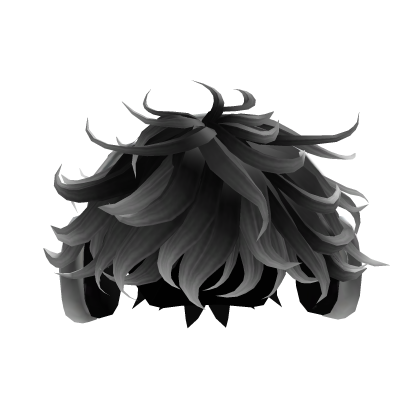 Curly White Black Messy Hair w/ Headphones thumbnail