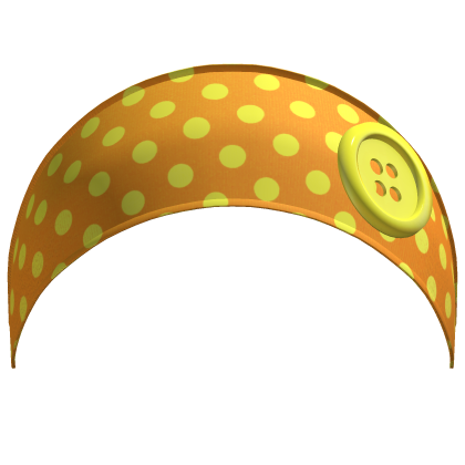 Orange & Yellow Gyaru Polka Dot Button Headband