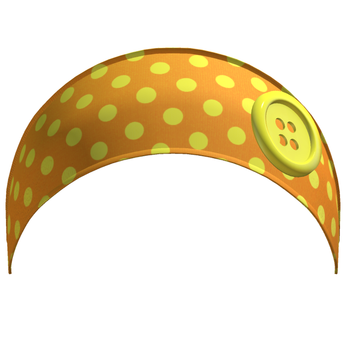 Orange & Yellow Gyaru Polka Dot Button Headband