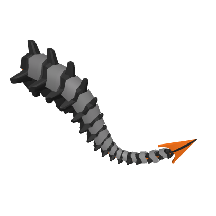 Grey & Orange Robot Tail