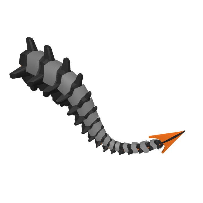 Grey & Orange Robot Tail