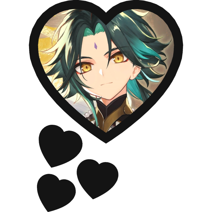 Xiao Thinking Hearts Genshin Impact
