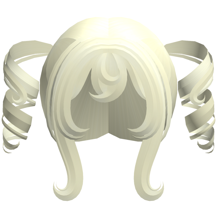 blonde kawaii anime swirly bouncy pigtails