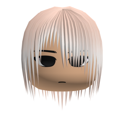 Light Blonde Messy Emo Hair w/ Face Roblox item