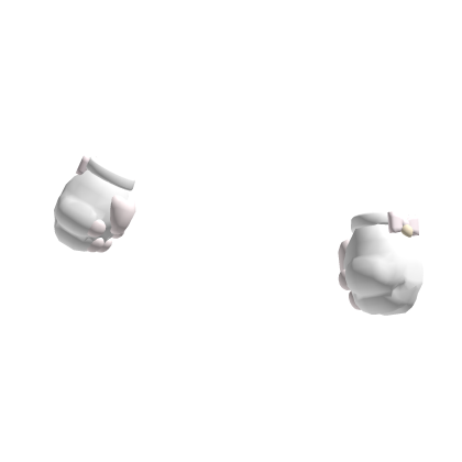 adorable cat paws with bow & bell in white ♡ thumbnail