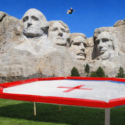 Jump Into Biggest Trampoline
