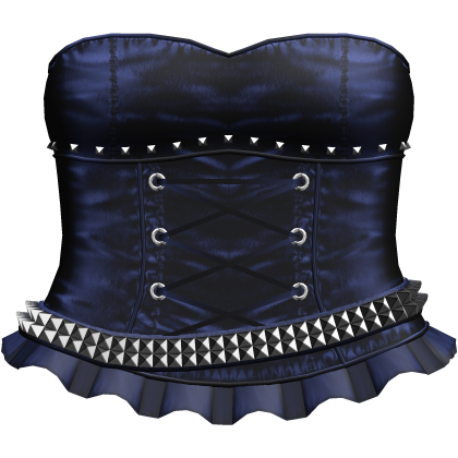 Gothic Studded Belt Dress in Blue Roblox item