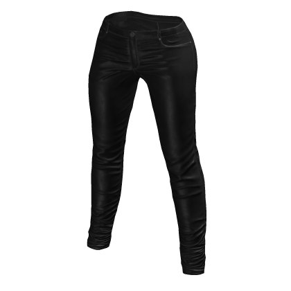 Leather Skinny Pants Black