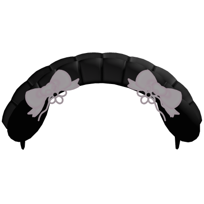 ‿ ♡ ۫ cute swim bunny headband , black n pink Roblox item