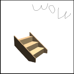 white stairs