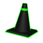 Green Neon Void Traffic Cone