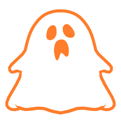 Halloween Cute Anime Ghost Pet (White Orange) Roblox item