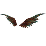 Teal Autumn Sky Fall Leaves Crow Wings