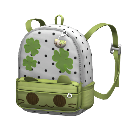 [NEW 🚨] Green Polka Dot Cat Backpack (3.0)