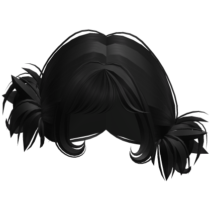 Y2K Spikey Tilted Rockstar Buns (Black) thumbnail