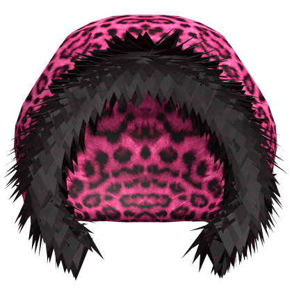 Hot Pink Fluffy Leopard Hood