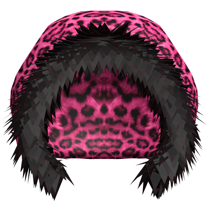 Hot Pink Fluffy Leopard Hood