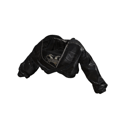 PURPOSE - Black Off The Shoulder Leather Jacket thumbnail