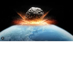 Asteroid impact icon