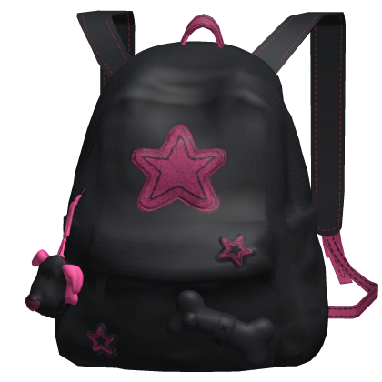 Hot Pink Star Y2K Streetwear Backpack