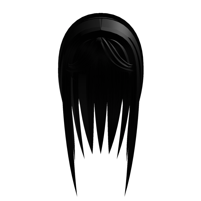 Y2K Emo Long Black Hair