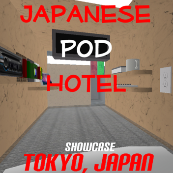 Japanisches Pod Hotel-Schaufenster