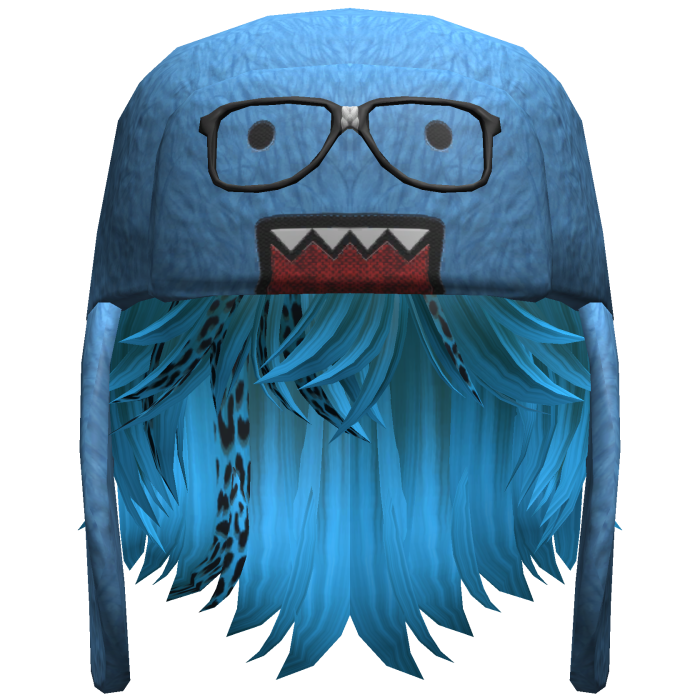 Domo Shaggy Boy Hair Blue Cheetah V2