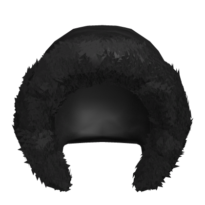 Winter fur hood black Roblox item