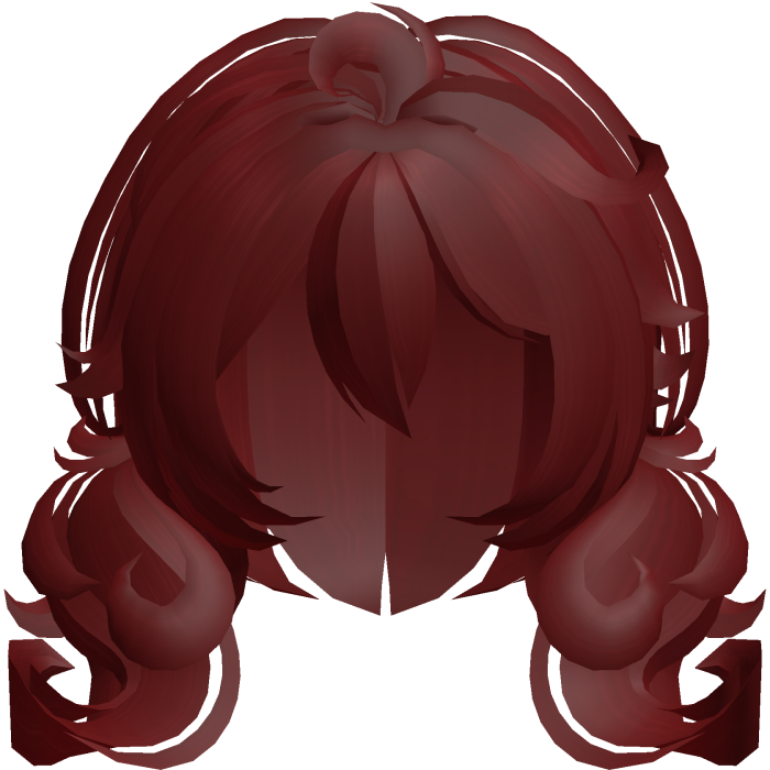 cute fluffy moe bob pigtails in red