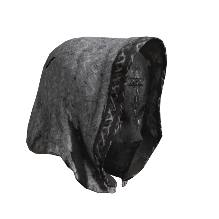 Black Rune Assassin Hood Mask (white)
