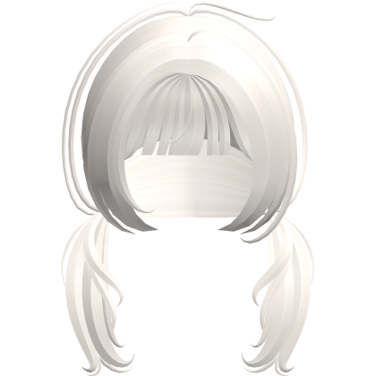 Adorable Short Low Pigtails In Platinum Blonde