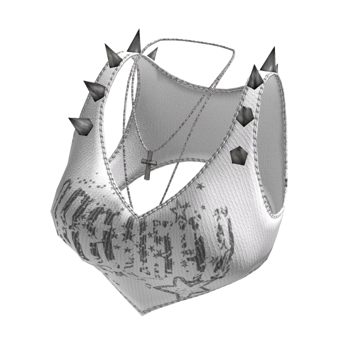 Gothic Punk Spiked Tank Top white[MAX]