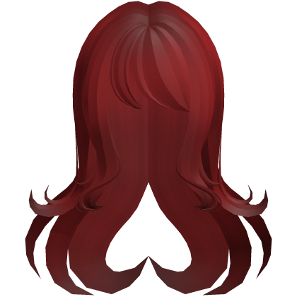 adorable dolly heart flowy long hair red