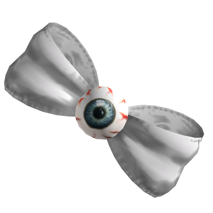 Halloween Eyeball Bow Spooky Latex Creepy White