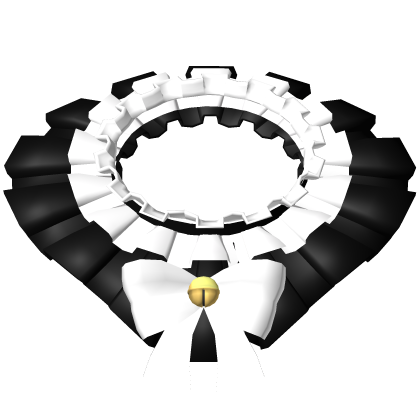 Black and White Jester Collar with Bells