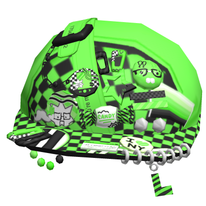 Scene Green&Black Decora Rave Cap