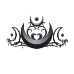 Lovely Moon Crown in Black