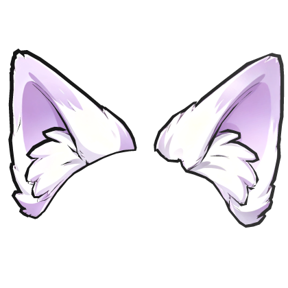 Cartoony Purple Fox Ears
