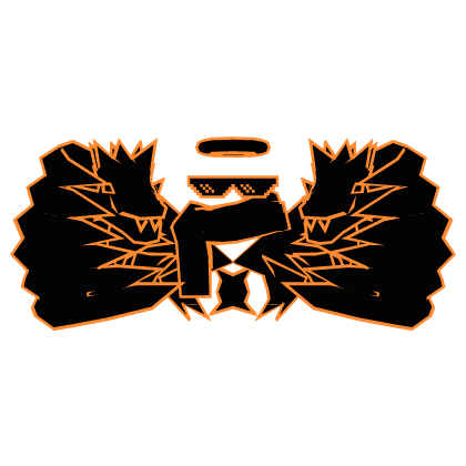 Cartoony Orange Halo Shades Scarf Dragon Combo Roblox item