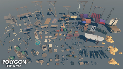 Polygon Pirate Props preview 1