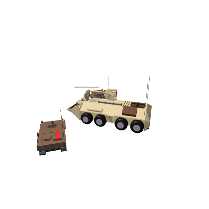 2 desert humvees raiding a tank (decoration)