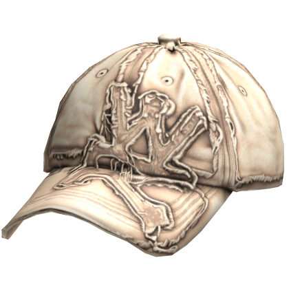 Beige Distressed Backwards Hat Roblox item