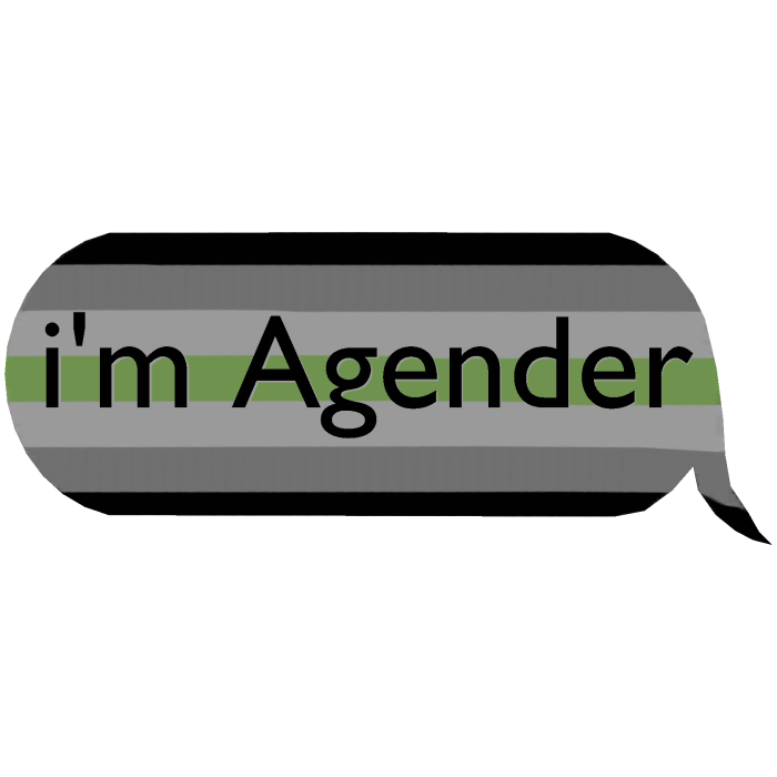 i'm Agender Pride Message 🗣 [sign]