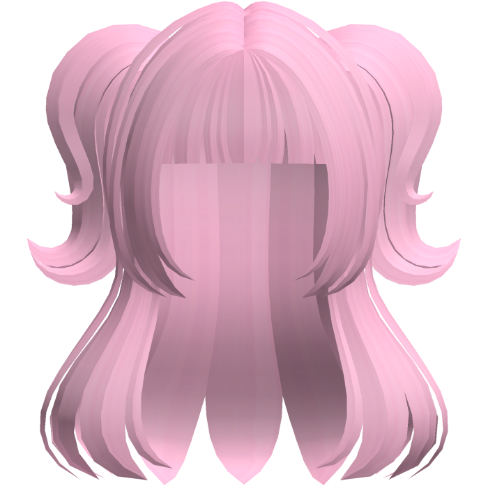 🐾 cute swirly half up doll tween hair pink
