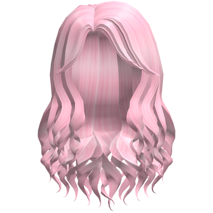 Long Curled Sidepart Hair in Pink Roblox item