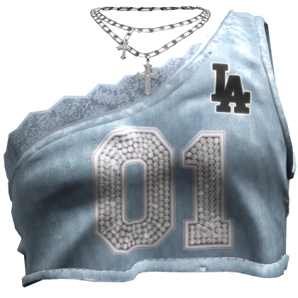 Baddie Top with Necklace Bundle - Blue Diamond 3.0 Roblox item